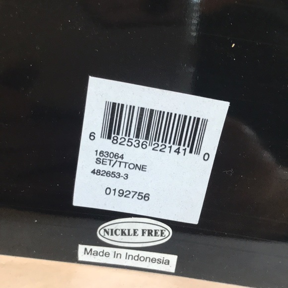 BIJOUX TERNER NECKLACE EARRINGS SET GOLD/SILVER - Picture 5 of 6